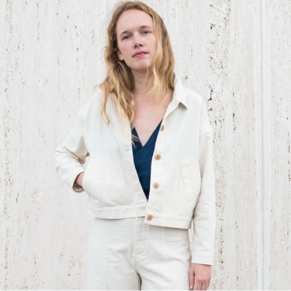 Esby Delilah Canvas Jacket in Natural, size M